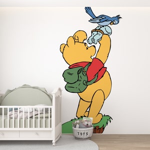Winnie the Pooh Wall Decal for Kids Bedroom Wall Decor Winnie the Pooh Sticker Nursery  (K1017)