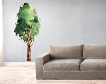 Trees Wall Decal/ Watercolor Wall Decal/ Tree Wall Decal/ Home Decor/ Trendy style/  (K809)