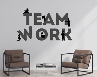 Office Wall Decal Teambuilding Wall Sticker Teamwork Office Wall Art (K468)