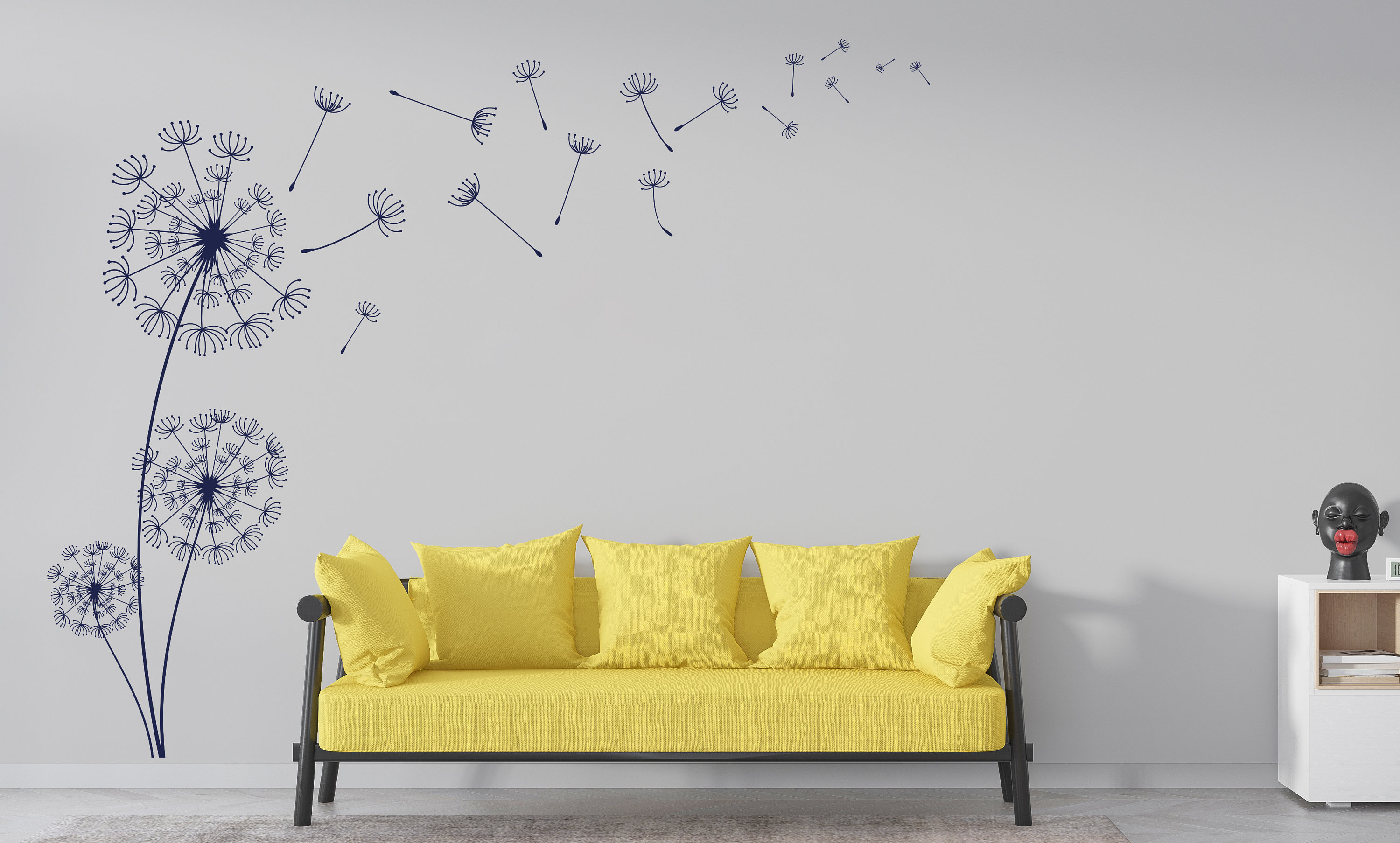 Dandelion Wall Decal/flowers Wall Decal/window Etsy