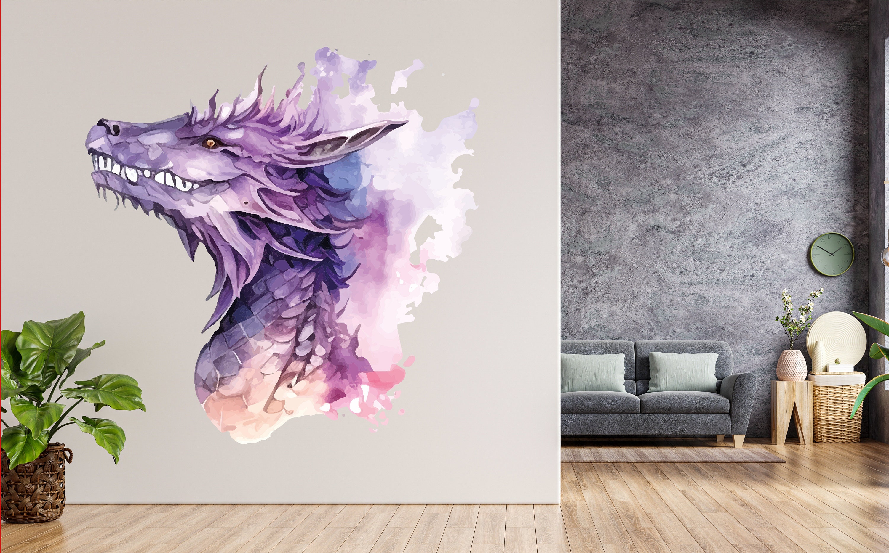Dragon Wall Decal/ Fantasy Wall Decal/ Chinese Dragon Wall Decal ...