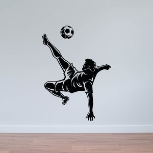 Soccer Decal/Soccer Player Wall Decal/ Custom Soccer Name Decal/ Football Sticker/ Sports Wall Decal/ Boys room Decal// Home Décor/  K1279