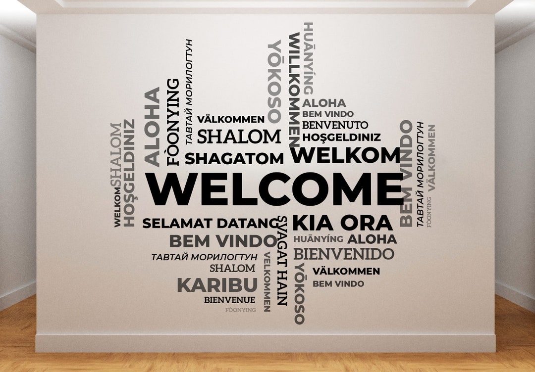 Wall Decal/ Hello and Wall Door Wall