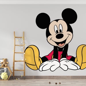 Mickey Mouse Wall Decal Cartoon Wall Decor For Kids Nursery (K1030)