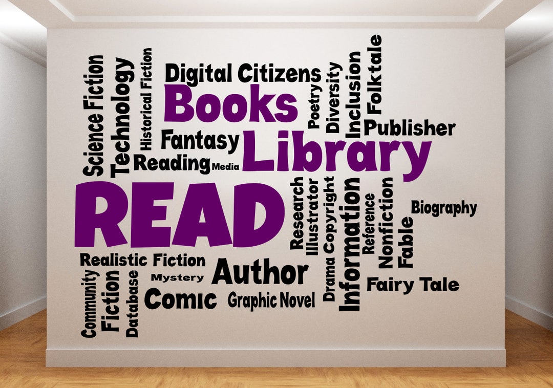Library Wall Decal/ Classroom Wall Decal/ Reading Wall Decal/ Library Interior Decor/ K893 Etsy