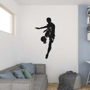 Soccer Decal/Soccer Player Wall Decal/ Custom Soccer Name Decal/ Football Sticker/ Sports Wall Decal/ Boys room Decal// Home Décor/  K1276