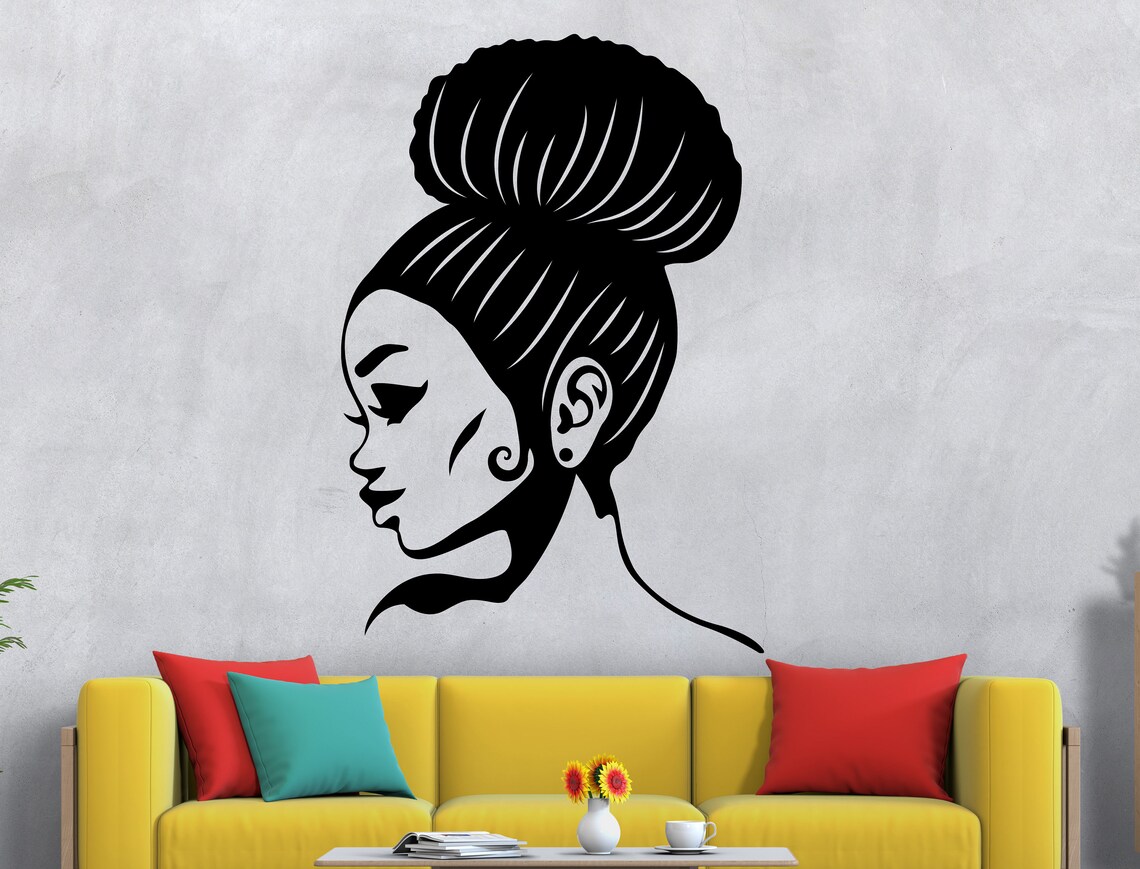 African Girl Wall Decal/ Beautiful Woman Wall Decal/ African Etsy