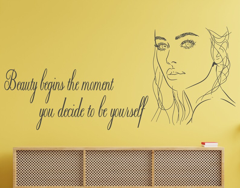 Beautiful Woman Wall Decal. Home Wall Decal. Beauty Salon Wall Etsy