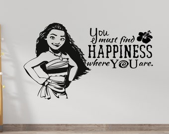 Moana Wall Decal/ Disney Princess Wall Decal/ Moana Stickers(K629)