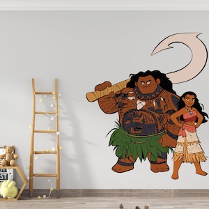 Moana Wall Decal/ Disney Princess Wall Decal/ Moana Stickers/ Nursery Wall Decor/ Kids Room Decor (K1084)