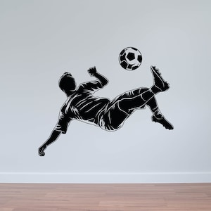 Soccer Decal/Soccer Player Wall Decal/ Custom Soccer Name Decal/ Football Sticker/ Sports Wall Decal/ Boys room Decal// Home Décor/  K1281