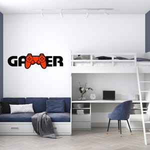 Gamer Wall Decal Video Games Wall Sticker Controller Wall Decor for Boys  (K395)