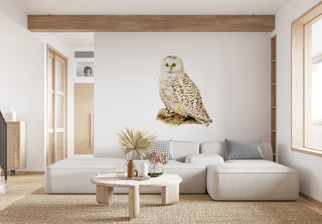 Owl Wall Decal/ Big Owl Wall Decal/ Bird Wall Decal/ Nature Wall Decal ...