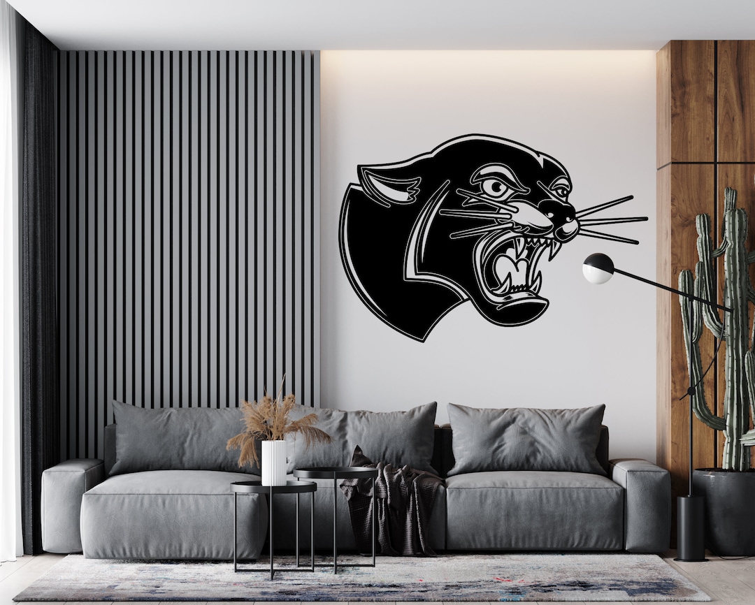 Panther Wall Decal/ Panther Wall Art/ Black Panther Wall Decal/ Animal