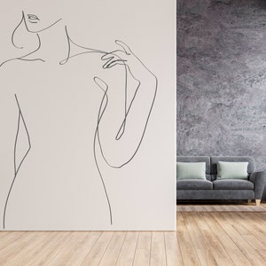 Woman Wall Decal. Abstract Woman Wall Decal. Beautiful woman wall decal. Home wall decal. Beauty Salon Wall Decor. Esthetician Decor. (K834)