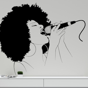 African Girl Wall Decal/ Beautiful Woman Wall Decal/ African Girl Wall Sticker/ African Girl Wall Art/ African Woman Wall Decal (K557)