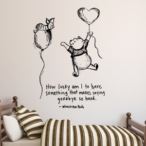 Winnie the Pooh Wall Decal for Kids Bedroom Wall Decor Winnie the Pooh Sticker Nursery  (K363)