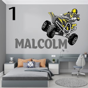 ATV Wall Decal/ ATV Decor/ Car Wall Decal/ SUV Wall Decal/ Nursery Wall Decal/Off Road Wall Decal/ Boys Room Wall Decor/ Home Decor (K853)