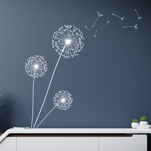 Dandelion Wall Decal Etsy