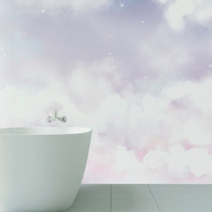 Sky Wall Mural/ Clouds Wall Mural/ Blue Sky Photo Wallpaper/ - Etsy