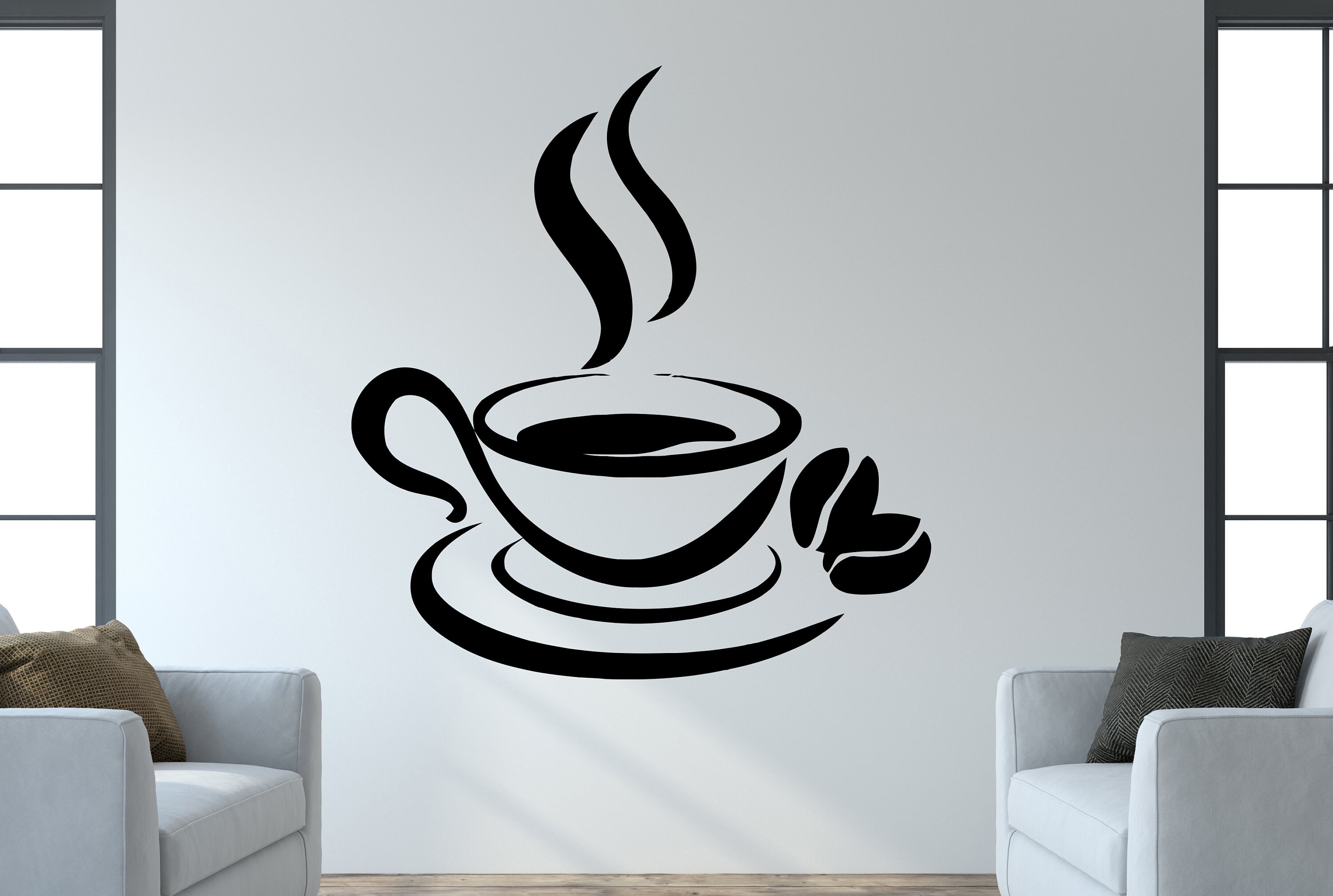 Coffee Wall Decal/ Custom Coffee Wall Decal/ Coffee Wall Art/ Etsy