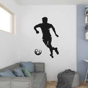 Soccer Decal/Soccer Player Wall Decal/ Custom Soccer Name Decal/ Football Sticker/ Sports Wall Decal/ Boys room Decal// Home Décor/  K1274