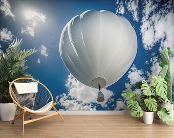 Sky Wall Mural/ Clouds Wall Mural/ Blue Sky Photo Wallpaper/ Pastel Blue Sky Wall Mural/ Heavenly Wall Murals/ Nature Wall Mural/  (KB W203)