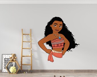 Moana Wall Decal/ Disney Princess Wall Decal/ Moana Stickers/ Nursery Wall Decor/ Kids Room Decor (K1088)