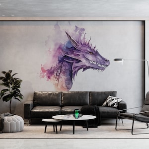 Dragon Wall Decal/ Fantasy Wall Decal/ Chinese Dragon Wall Decal/ Dragon Vinyl Sticker/ Dragon Wall Art/ Fantasy Animals Wall Decal  (K1192)