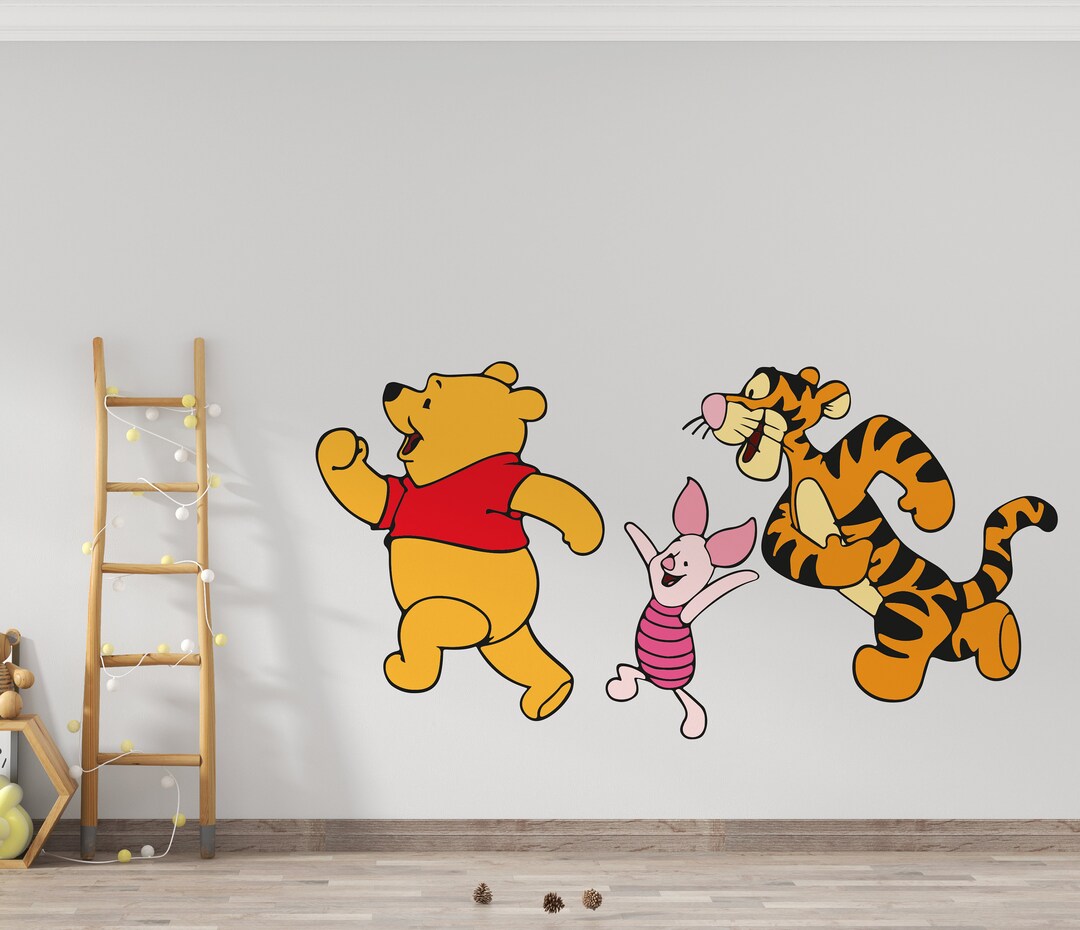 Winnie the Pooh Wall Decal for Kids Bedroom Wall Decor Winnie Etsy