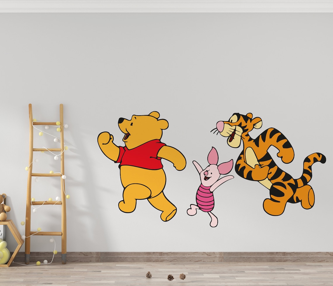 Winnie the Pooh Wall Decal for Kids Bedroom Wall Decor Winnie Etsy