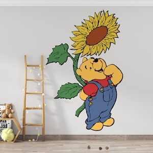 Winnie the Pooh Wall Decal for Kids Bedroom Wall Decor Winnie the Pooh Sticker Nursery  (K1018)