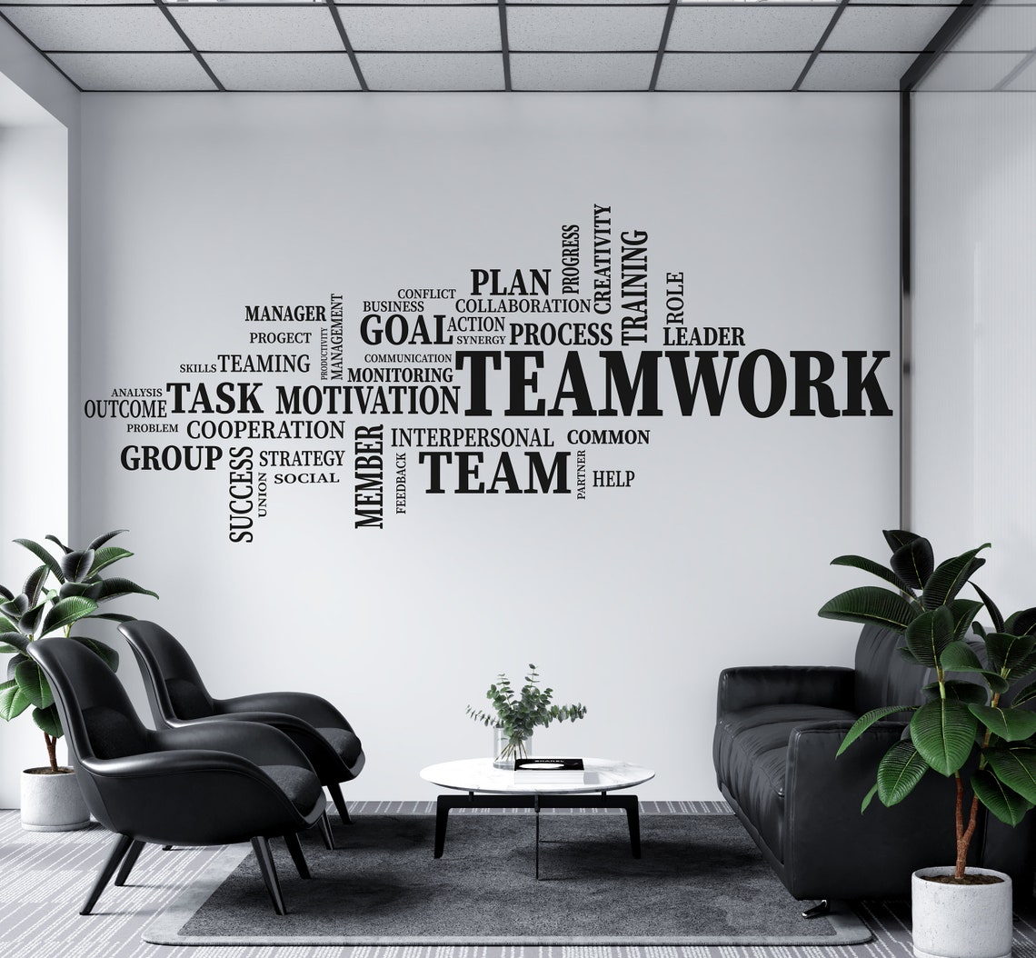Office Wall Decal/ Business Wall Decal/ Teamwork Wall Decal/ (K1157) - Etsy
