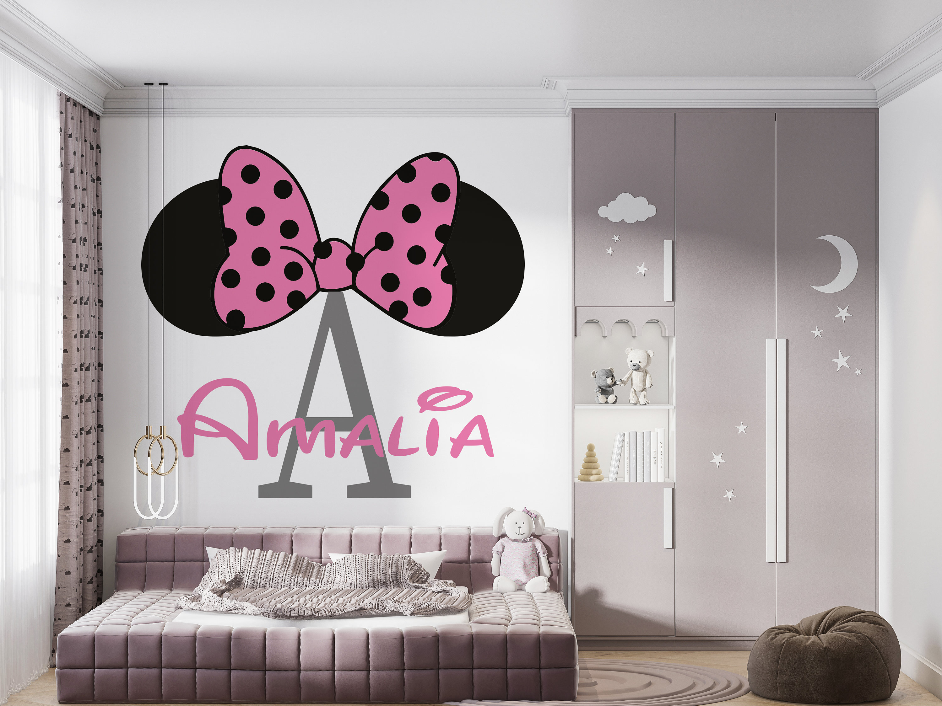 Minnie mouse wall clearance stickers