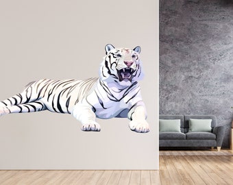 Tiger Wall Decal/ Tiger Wall Sticker/ African Animal Decal/ Animal Wall Decals/ King Wall Decal/ (K761)