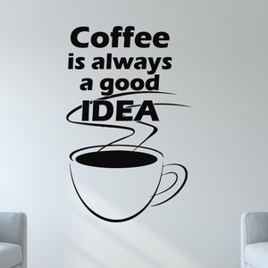 Coffee Wall Decal/ Custom Coffee Wall Decal/ Coffee Wall Art/ Kitchen Wall Decal/ Coffee Wall Decor (K543)