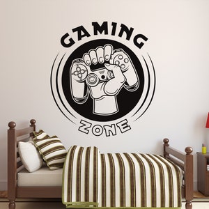 Gamer Wall Decal Jeux vidéo Wall Sticker Controller Wall Decor pour garçons (K394)