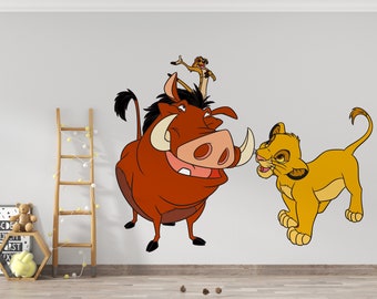 The Lion King Wall Decal/ Simba Wall Decor for Kids/ Nursery Wall Decor/ Hakuna Matata Decal/ Lion King Sticker/ Kids Room Decor (K1009)