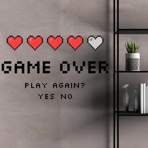 Gamer Wall Decal Video Games Wall Sticker Controller Wall Decor for Boys  (K393)