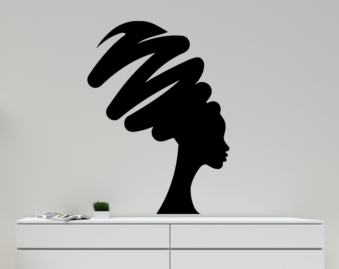 African Girl Wall Decal/ Beautiful Woman Wall Decal/ African Girl Wall Sticker/ African Girl
