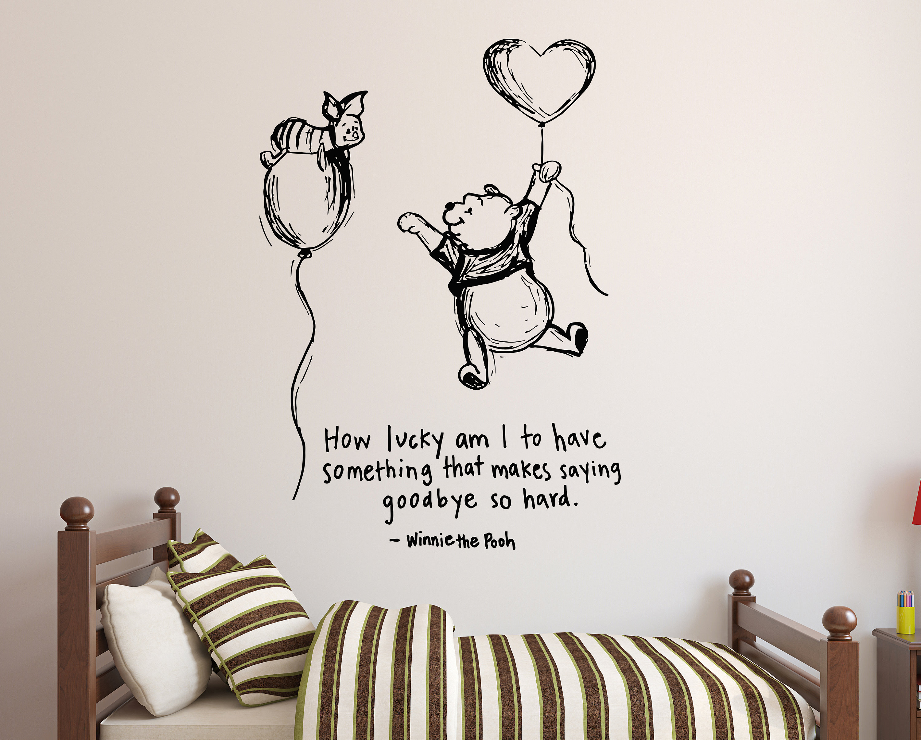Winnie the Pooh Wall Decal for Kids Bedroom Wall Decor Winnie Etsy