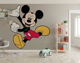 Mickey Mouse muur sticker cartoon muur decor voor kinderkamer (K1026)