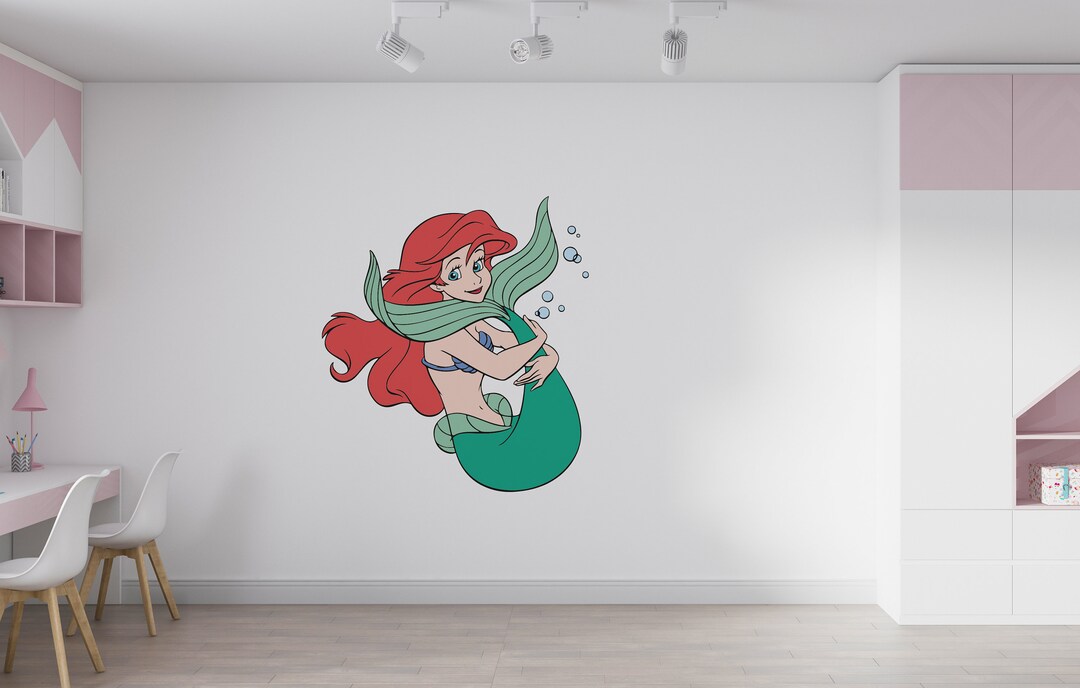 Ariel Wall Decal/ Little Mermaid Wall Decal/ Mermaid Decal Etsy