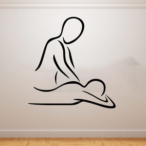 Spa Salon Wall Decal Skin Care Wall Sticker Massage Wall Decor Beauty Salon (K474)