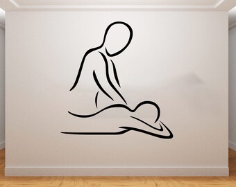 Spa Salon Wandtattoo Hautpflege Wandsticker Massage Wanddeko Schönheitssalon (K474)