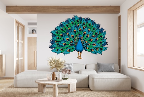 Peacock Wall Decal Peacock Wall Sticker Bird Wall Decor K726