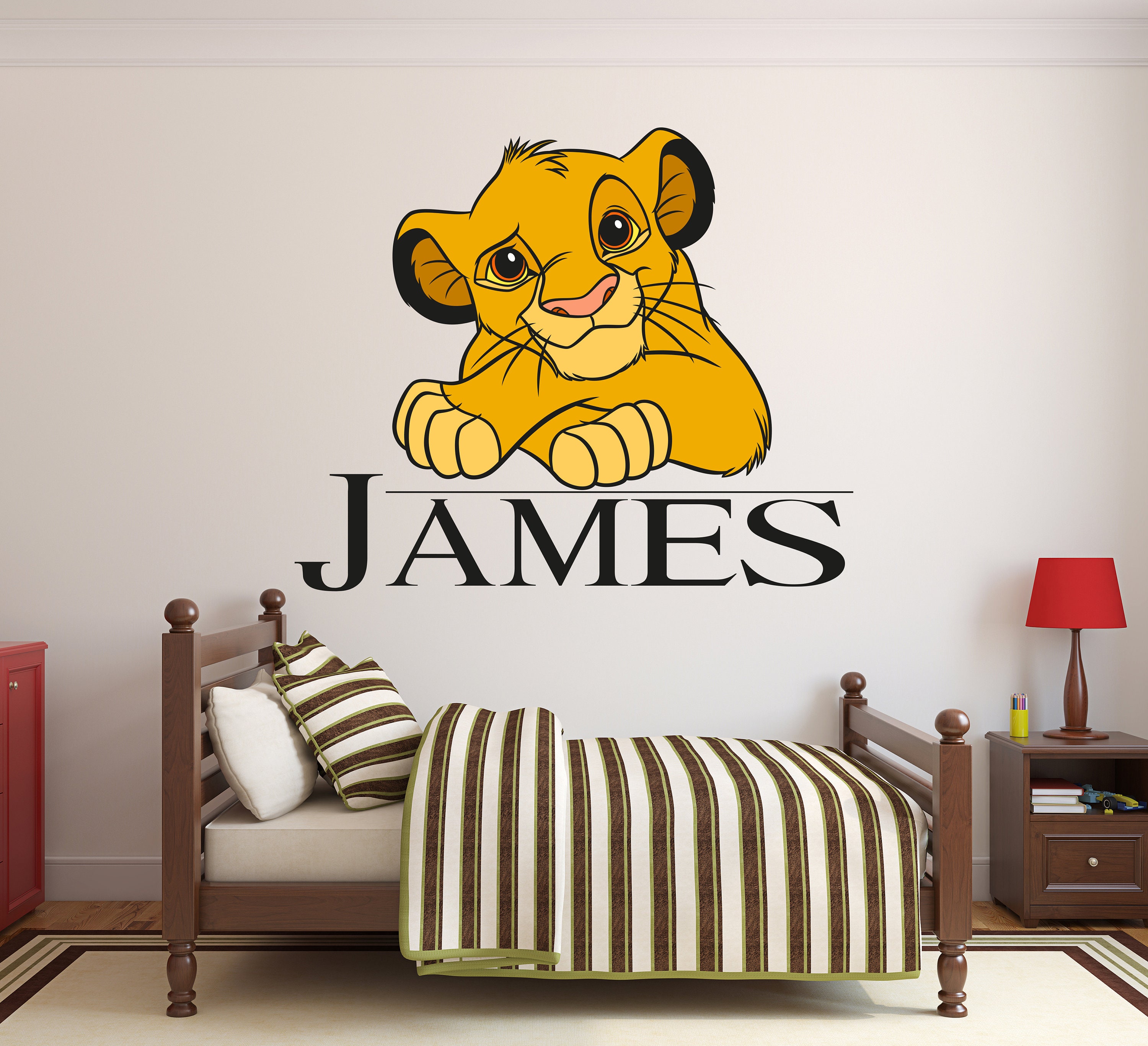 The Lion King Wall Decal/ Simba Wall Decor for Kids/ Nursery Wall Decor ...