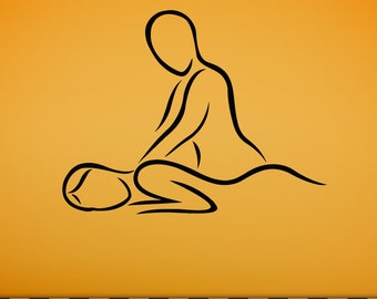 Spa Salon Wandtattoo Hautpflege Wandsticker Massage Wanddeko Schönheitssalon (K475)