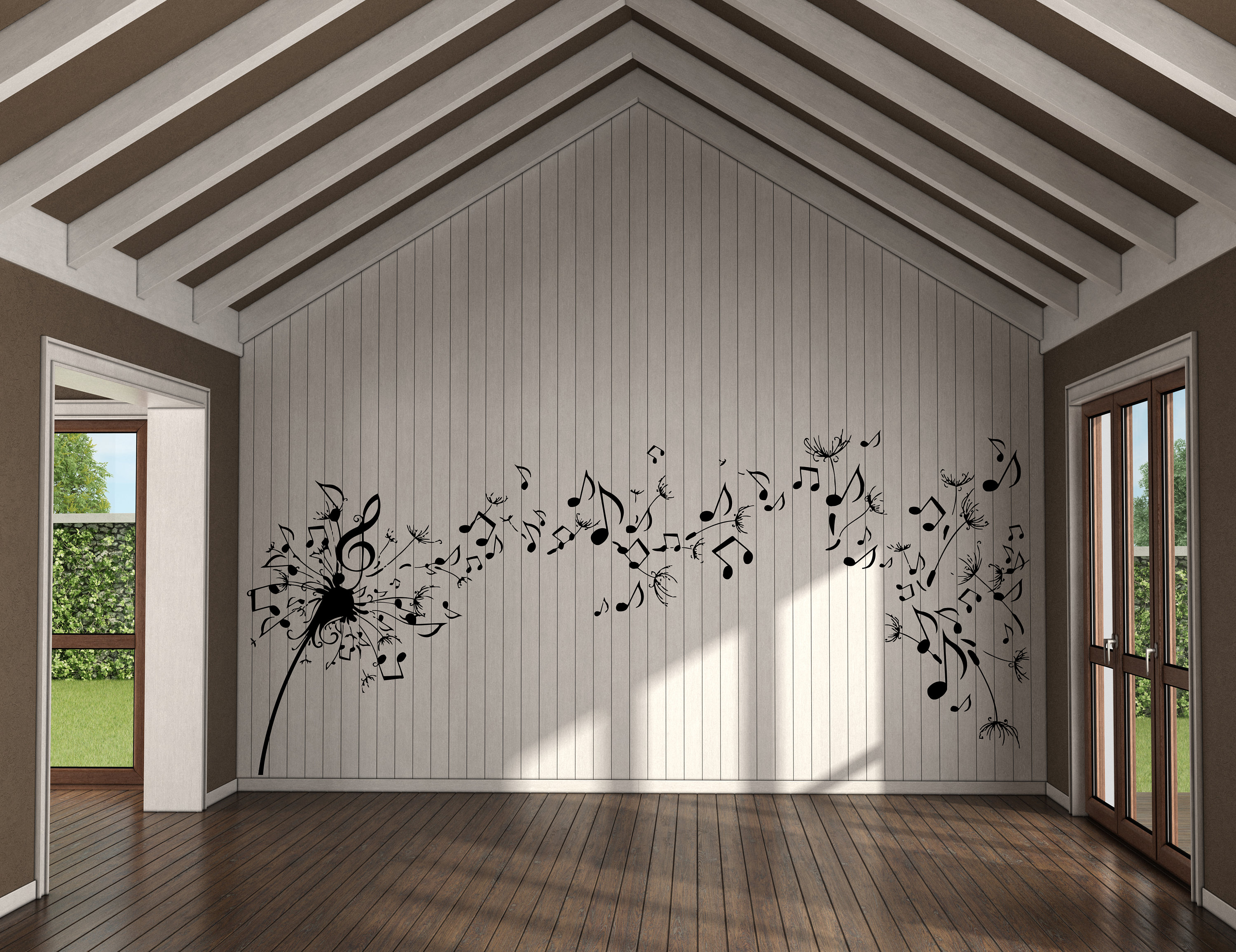 Headphone Music Wall Decal Sticker for Dorm Room Musical Notes Wall Mu –  American Wall Designs