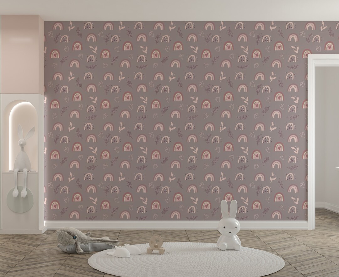 Boho Wallpaper/ Nursery Wallpaper/ Abstract Modern/ Baby Room Etsy UK